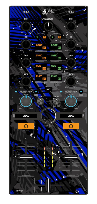 Reloop Mixtour Skin Ridge Blue